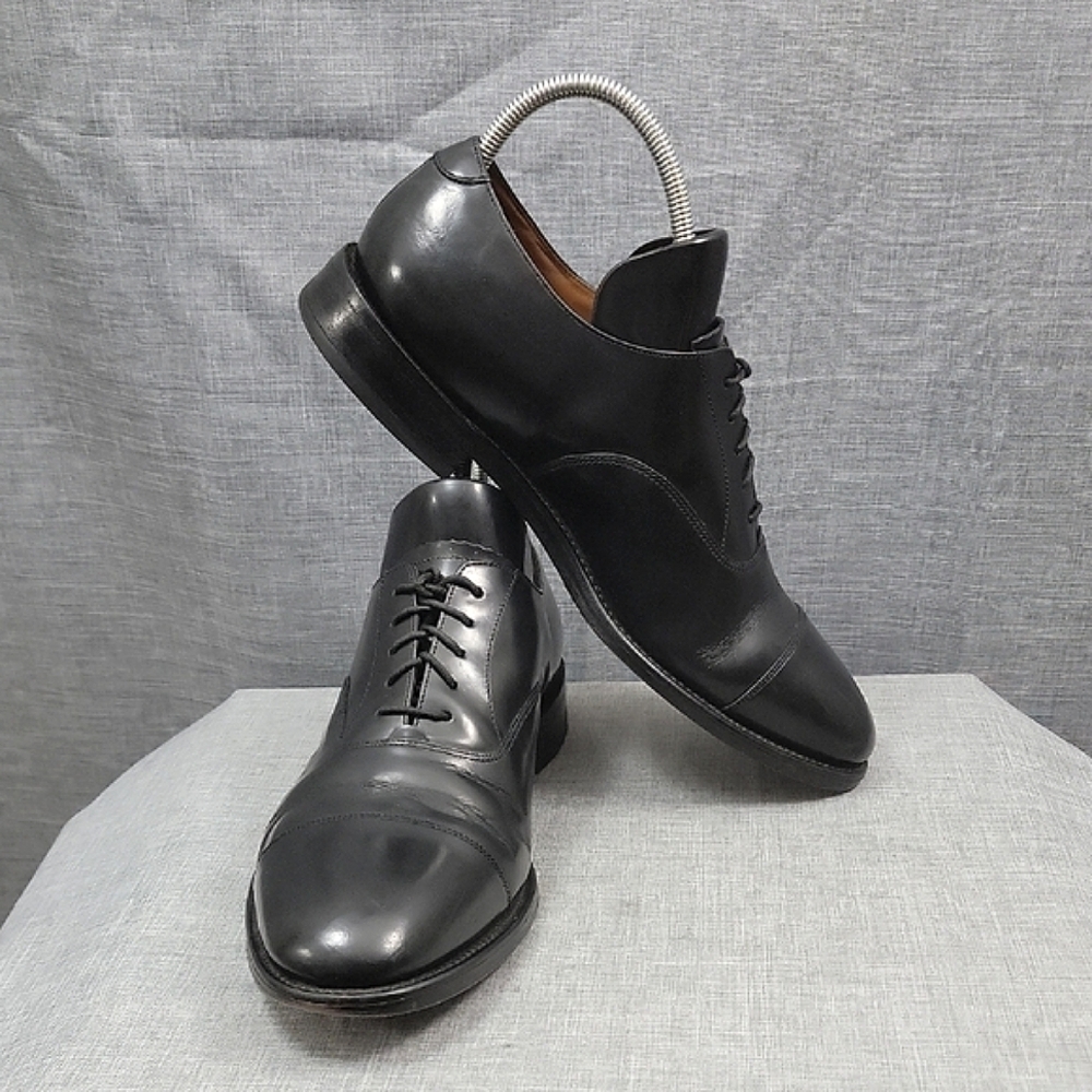 Loake 200B Black Calf Leather English Men's Oxford Shoes SZ 9